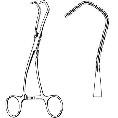 Cooley-Derra Anastomosis Clamp, 6 1/2" (16.5 Cm), Large Jaws